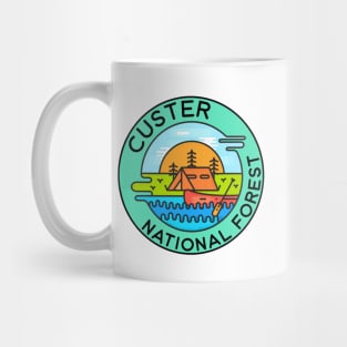 Custer National Forest Montana Camping Canoe Mug